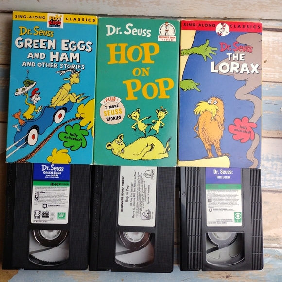 Dr. Seuss VHS lot of 3 tapes The Lorax, Hop on Pop, Green Eggs and Ham - Picture 3 of 6
